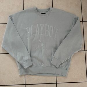 Playboy Crewneck in baby blue, size Medium, like new